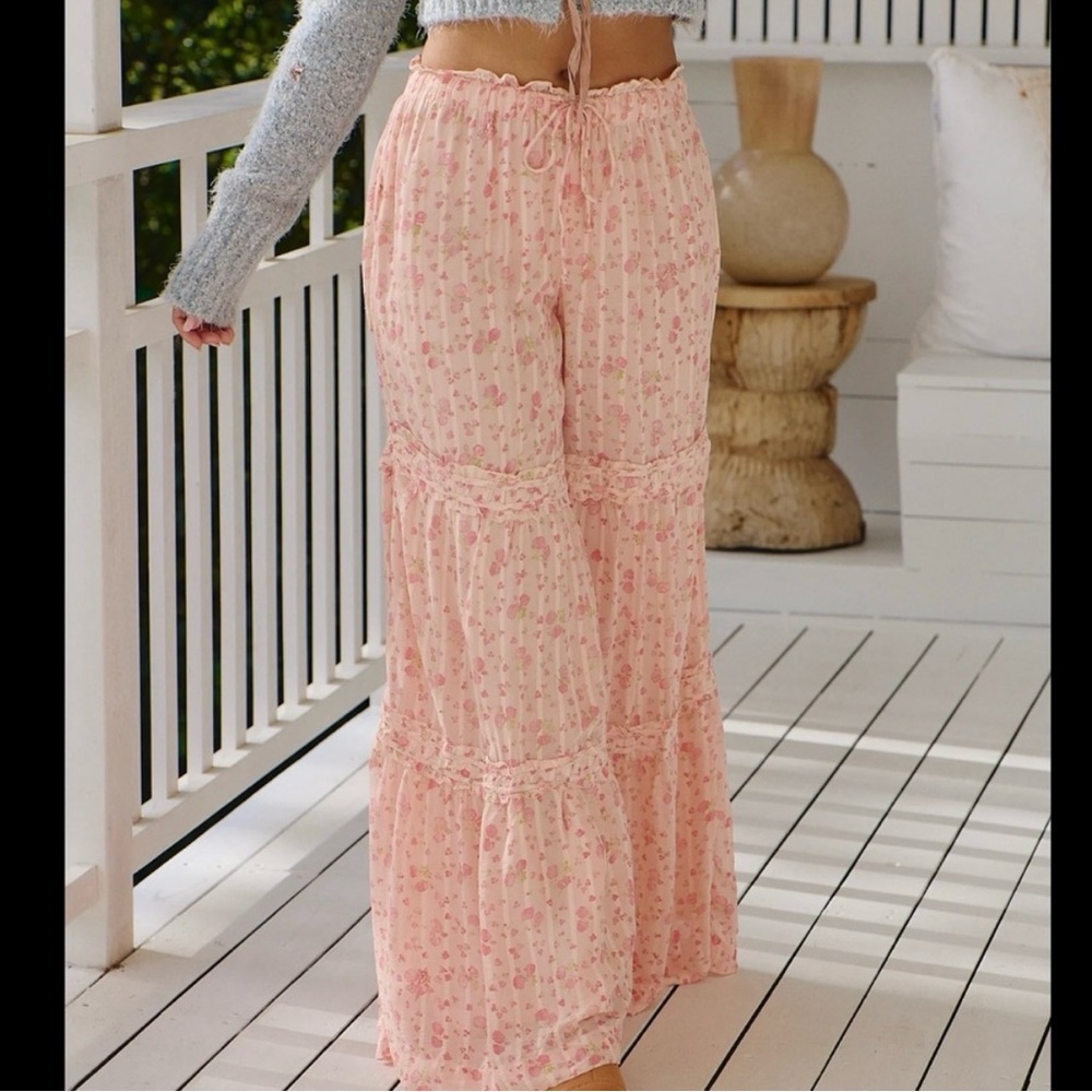Free People Emmaline floral tiered Pants